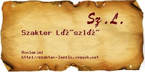 Szakter László névjegykártya